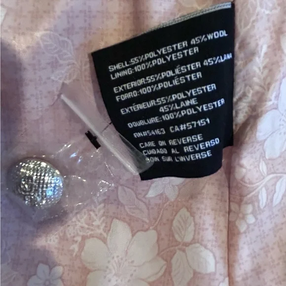 Guess Double Breasted Wool Blend Belted Pea Coat - Picture 12 of 15